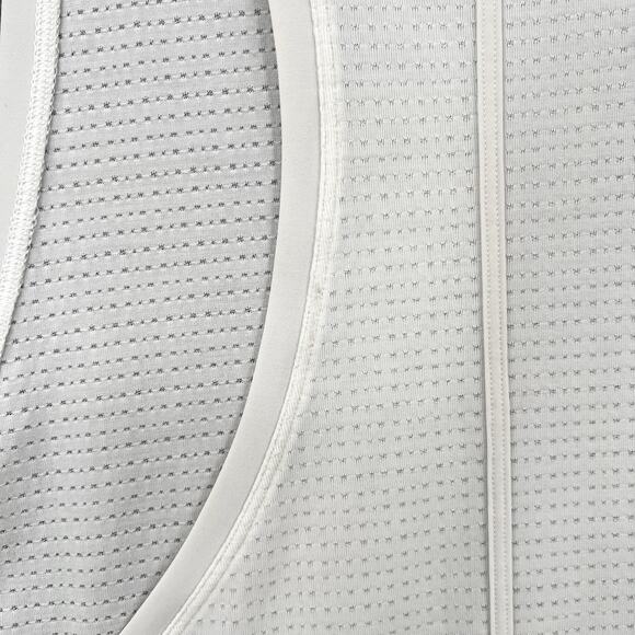 LULULEMON Racerback Tank Top Womens 6 White Tie Back Workout Running Mesh Knit - Picture 9 of 11